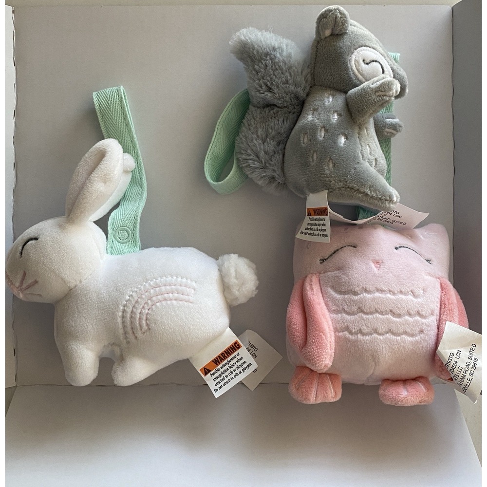 Baby Attachable Hanging Toys For Stroller Car Seat Set Of 3 NIB Cloud Island